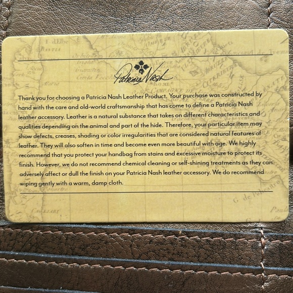 Patricia Nash Embossed Floral Leather Clutch—Bronze color - Picture 11 of 11